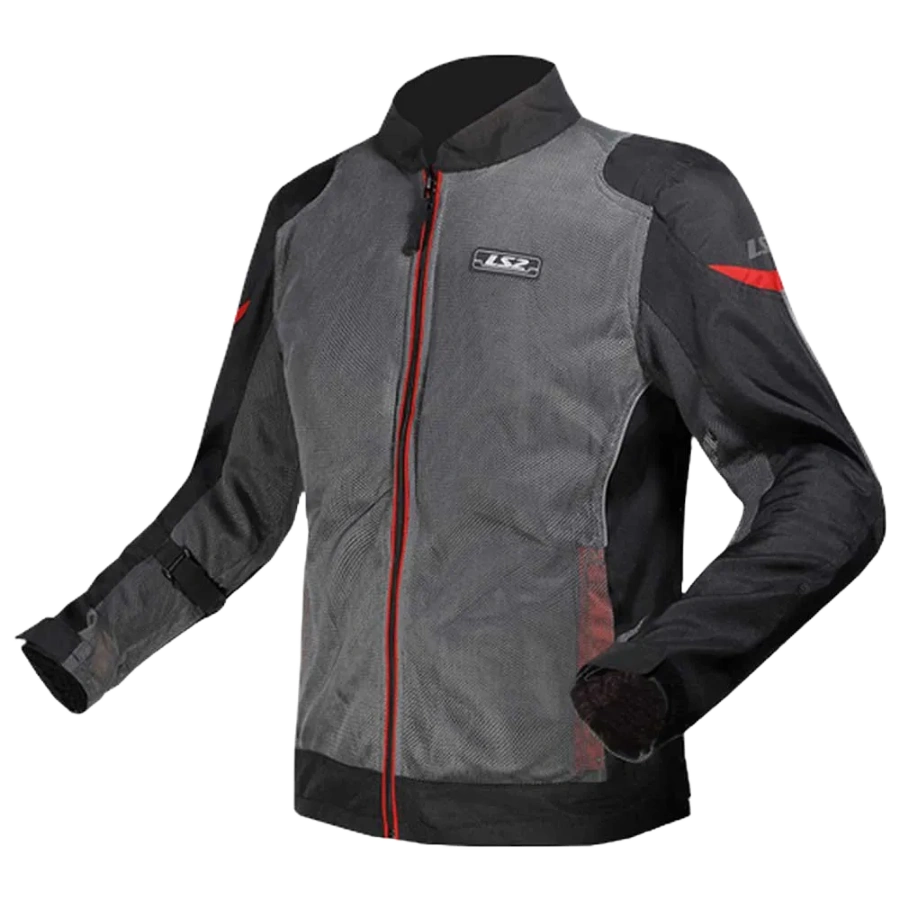 CASACA LS2 HOMBRE AIRY EVO GRIS/NEGRO/ROJO