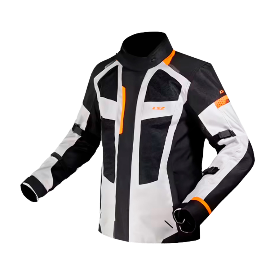 CASACA LS2 HOMBRE SCOUT NEGRO / GRIS / NARANJA