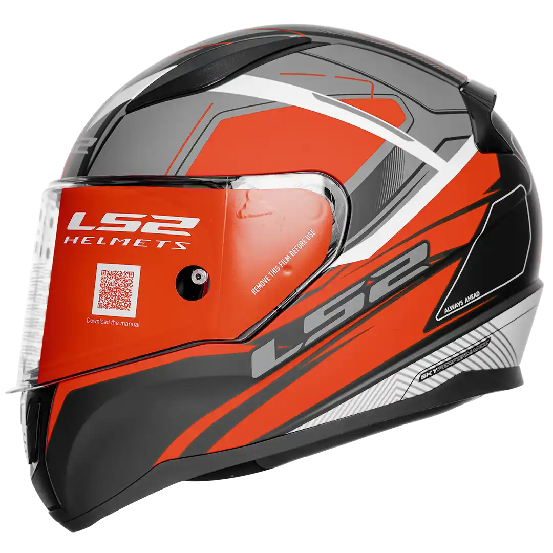 CASCO LS2 FF353 DRAX NEGRO MATE/ ROJO