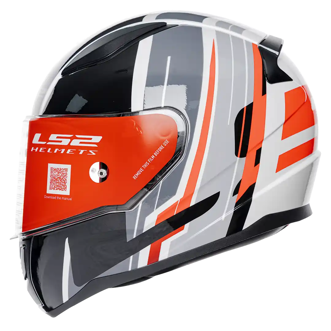 CASCO LS2 FF353 FLAG BLANCO/NEGRO