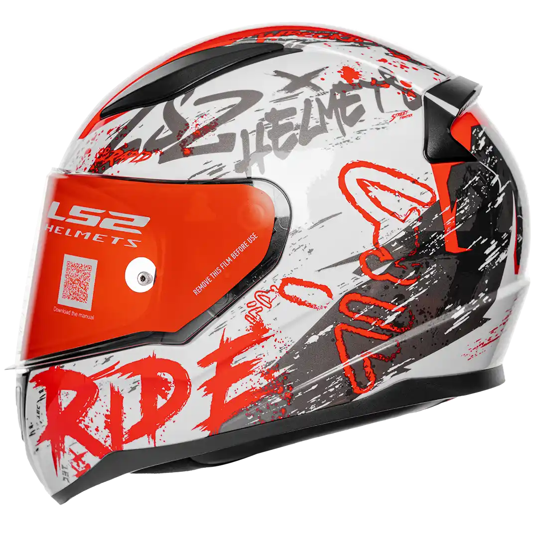 CASCO LS2 FF353 NAUGHTY BLANCO/ROJO