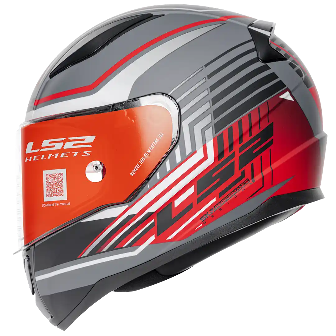 CASCO LS2 FF353 RAPID KRUISE GRIS MATE/ROJO