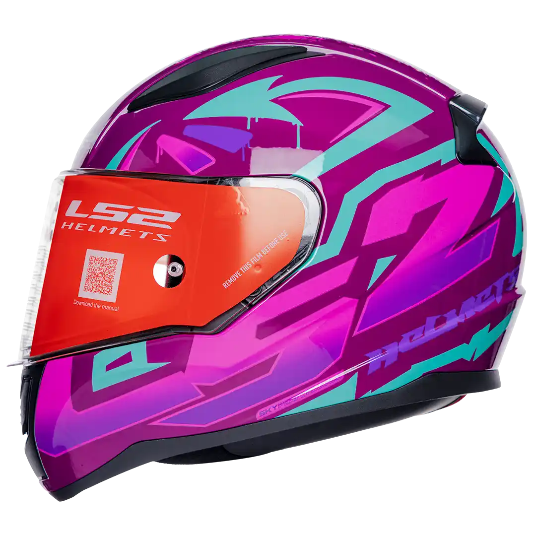 CASCO LS2 FF353 TAGLINE NEON/PURPURA/FUCSIA