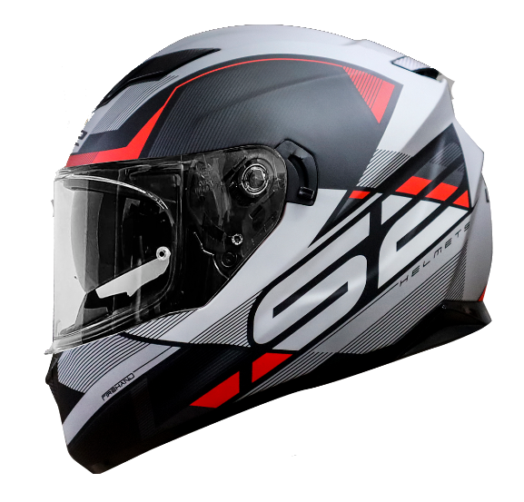 CASCO LS2 FF320 BUBBLE GRIS MATE/ROJO 