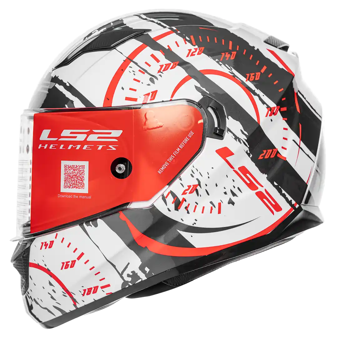 CASCO LS2 FF320 TACHO BLANCO/NEGRO/ROJO