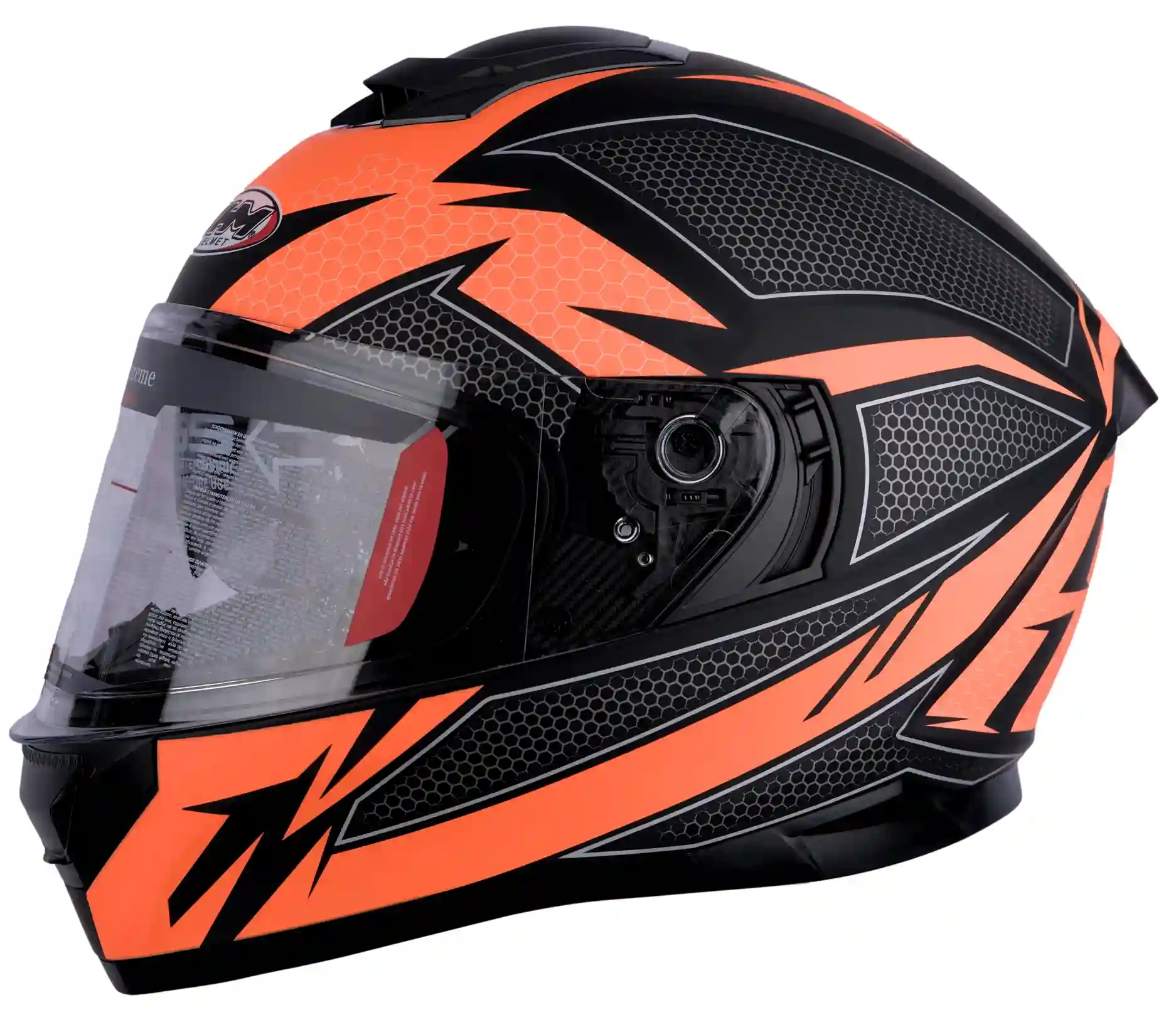 CASCO JHM 802 EVOLVE NEGRO MATE/NARANJA