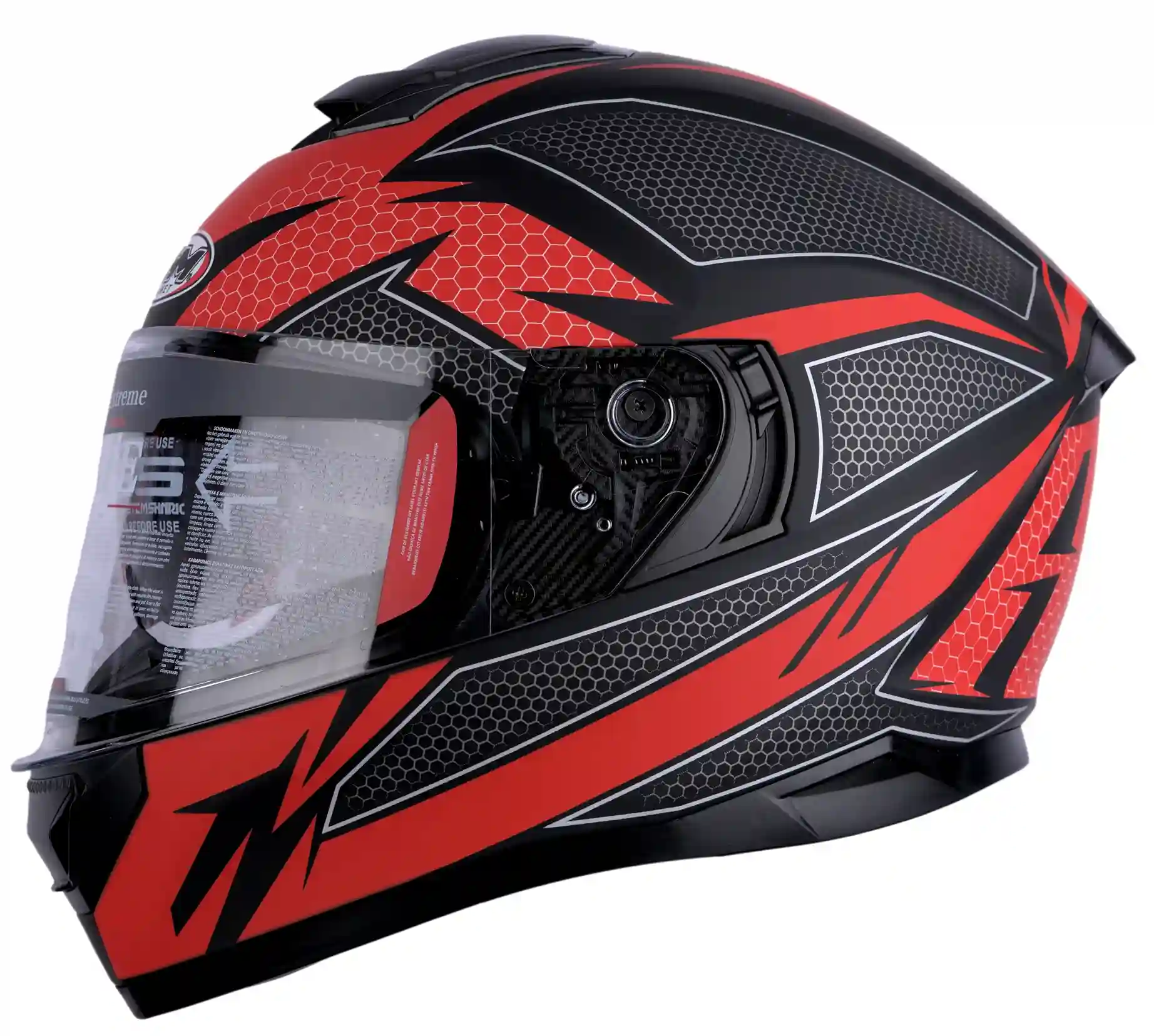 CASCO JHM 802 EVOLVE NEGRO MATE/ROJO