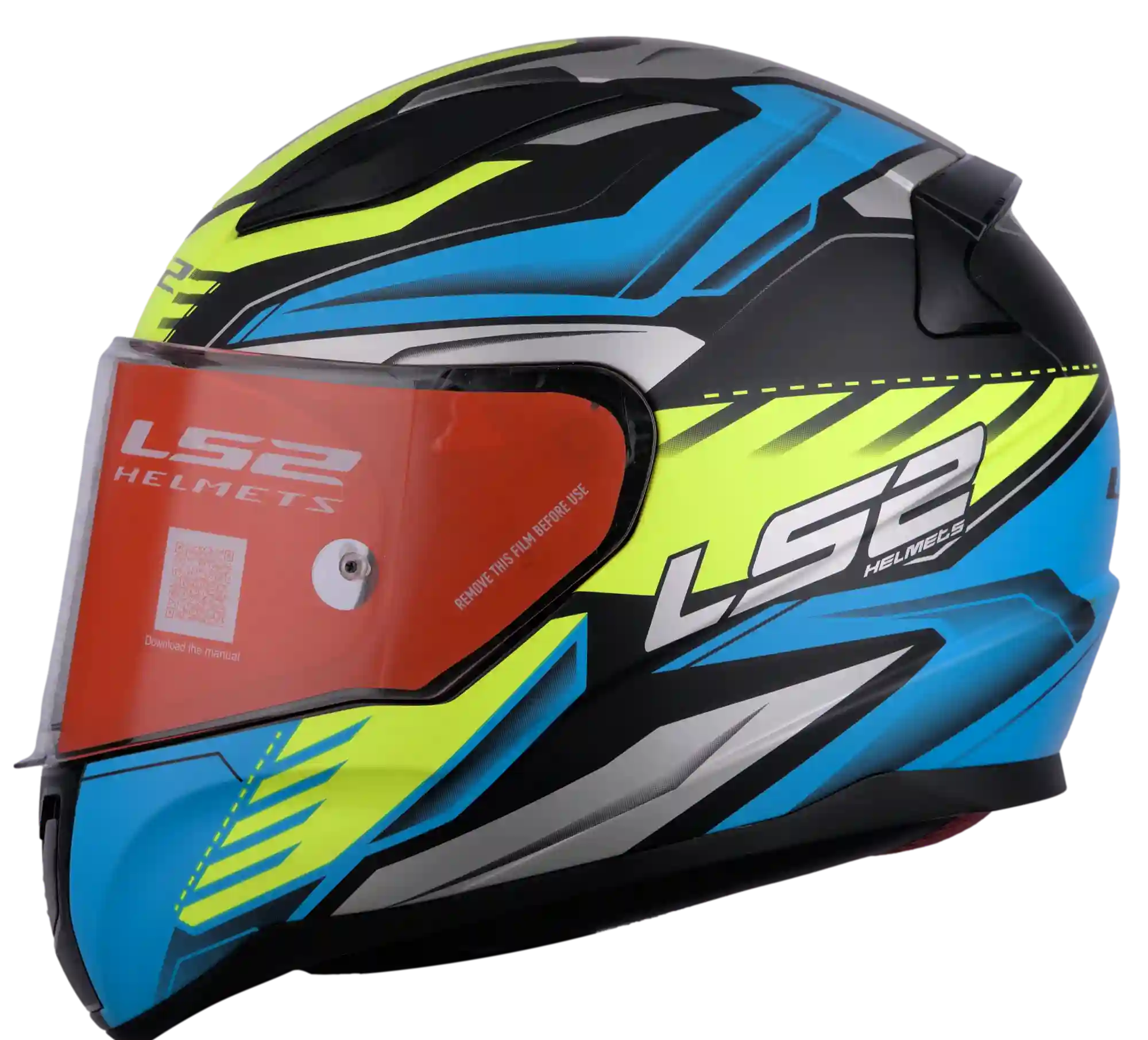 CASCO LS2 FF353 GALE NEGRO MATE/AZUL/AMARILLO