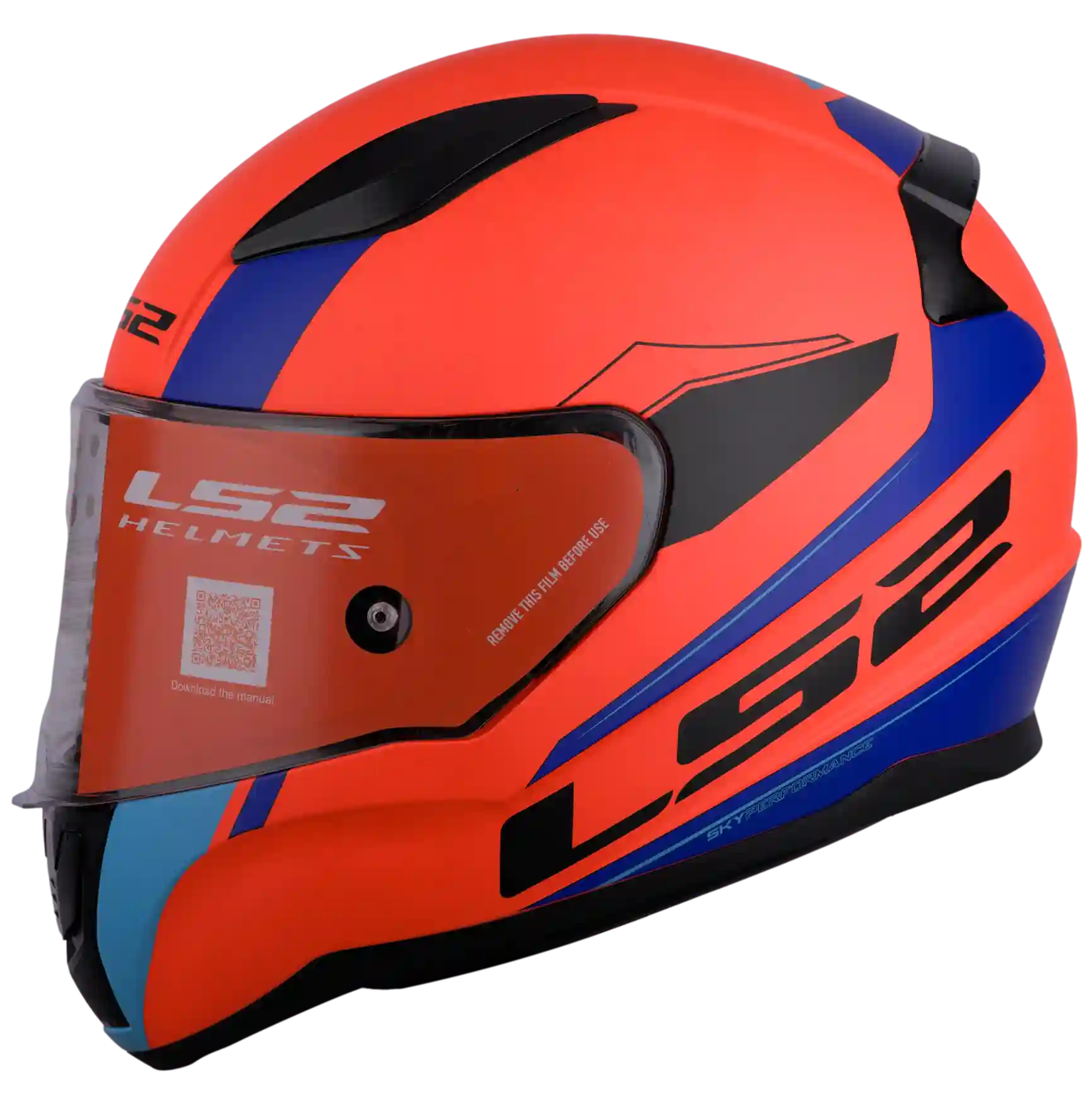 CASCO LS2 FF353 DRIVEWAY NARANJA MATE/AZUL