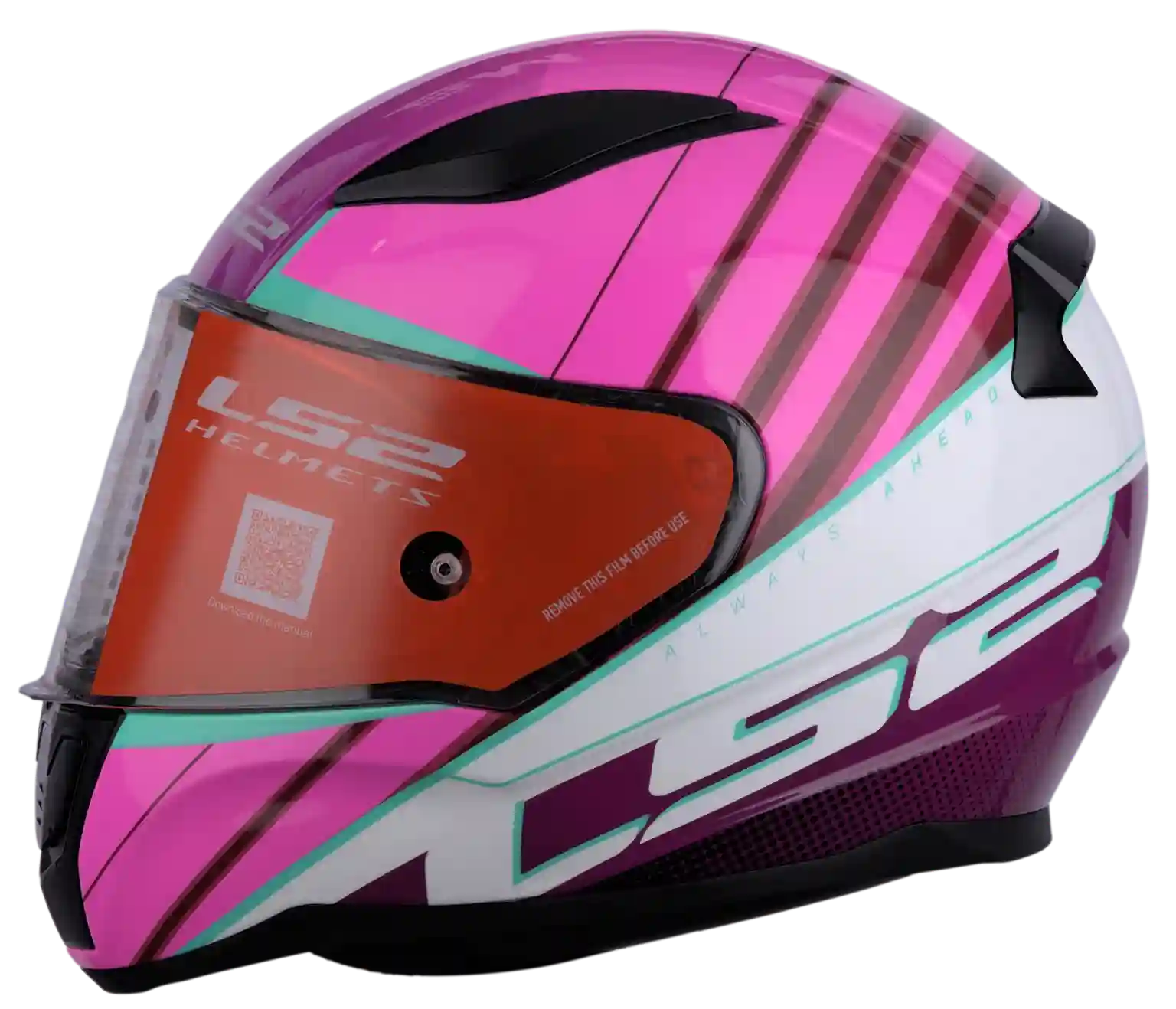 CASCO LS2 FF353 LIBERY BLANCO/NEON/FUCSIA