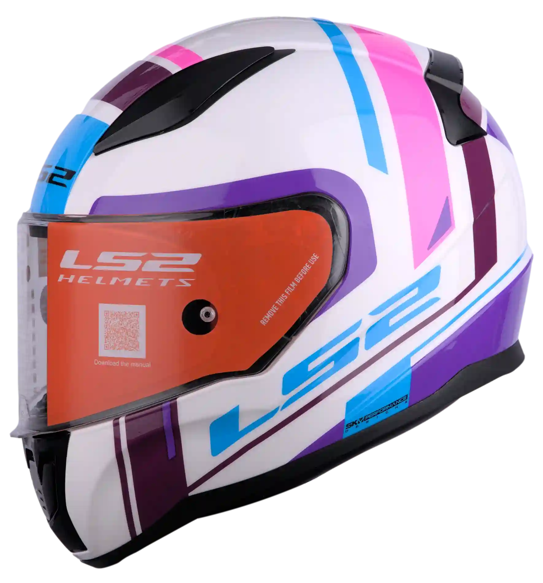 CASCO LS2 FF353 RAPID CHOS BLANCO/PURPURA