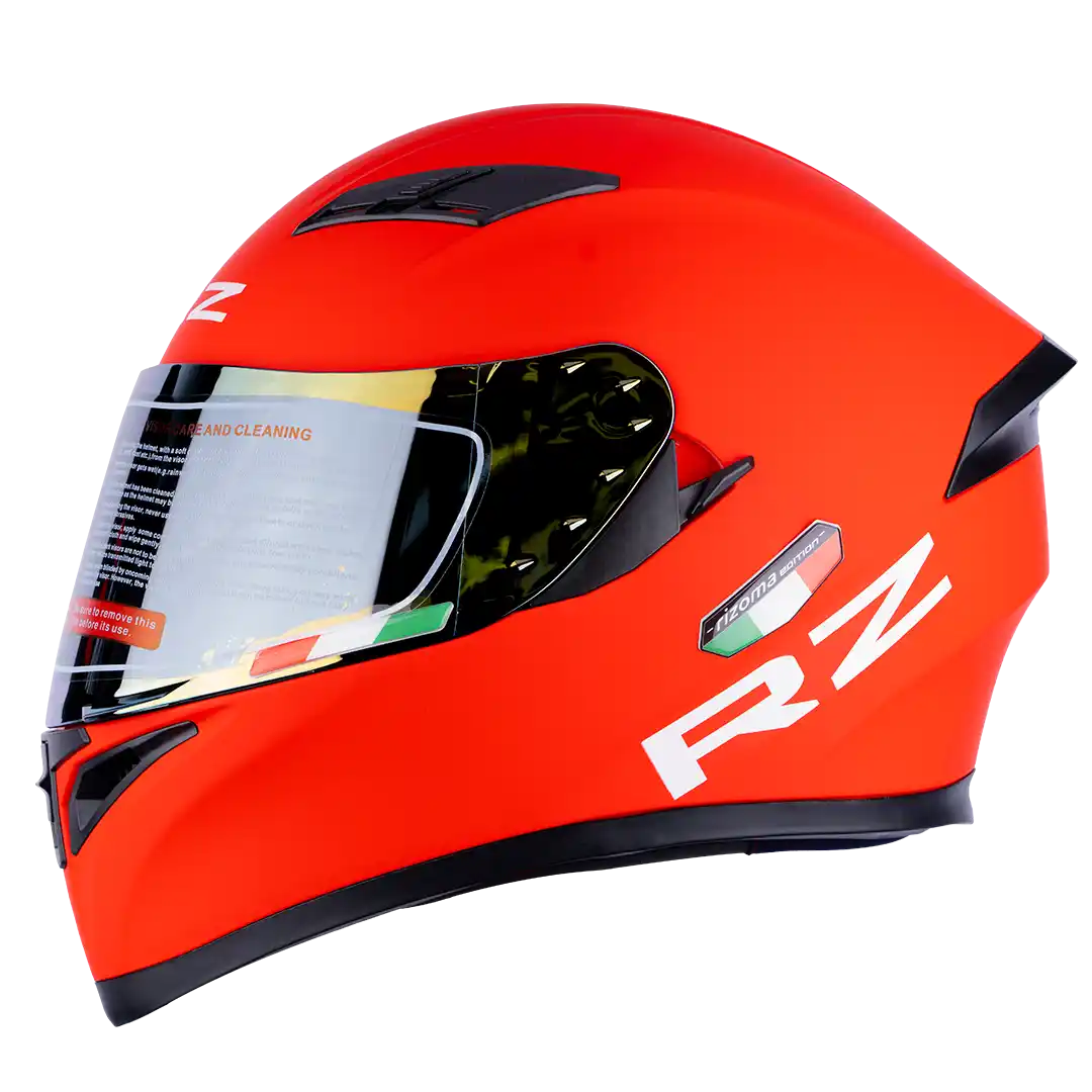 CASCO INTEGRAL RZ DOBLE VISOR ANARANJADO