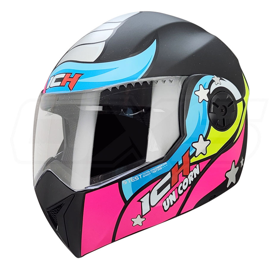 CASCO ART. ICH 3110 UNICORN N/PURPURA