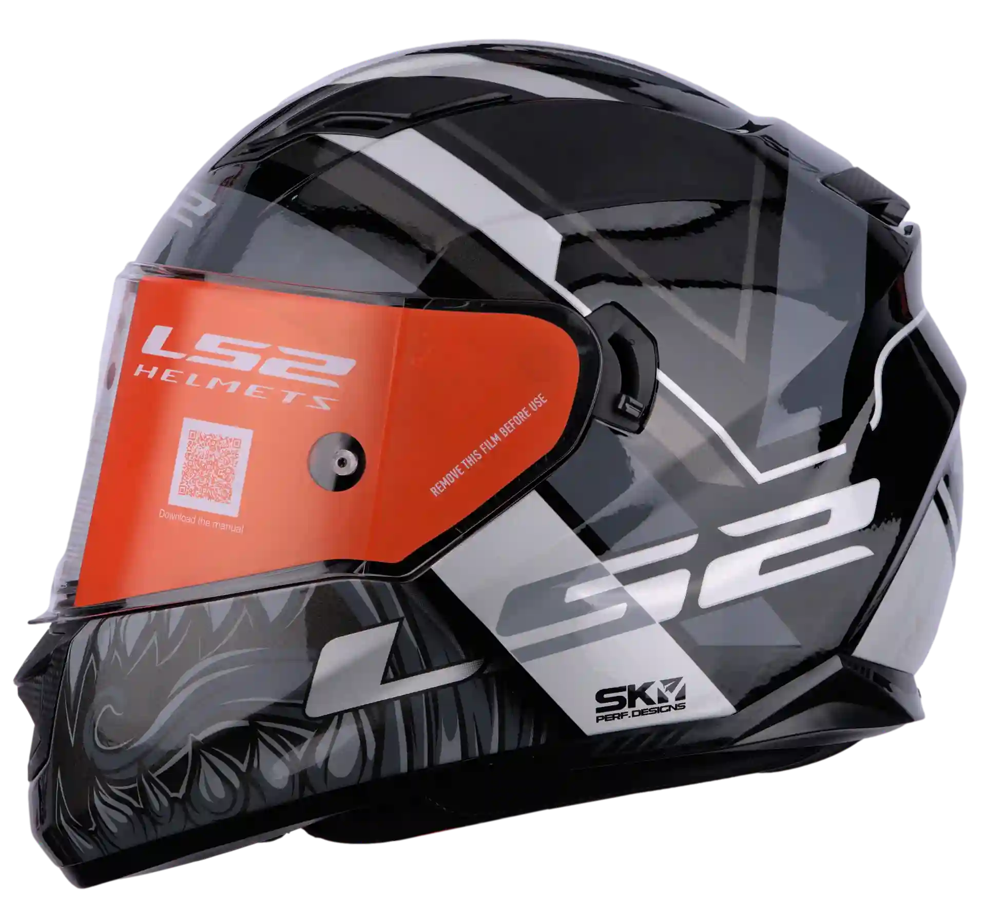 CASCO LS2 FF320 BEAST NEGRO/PLATA