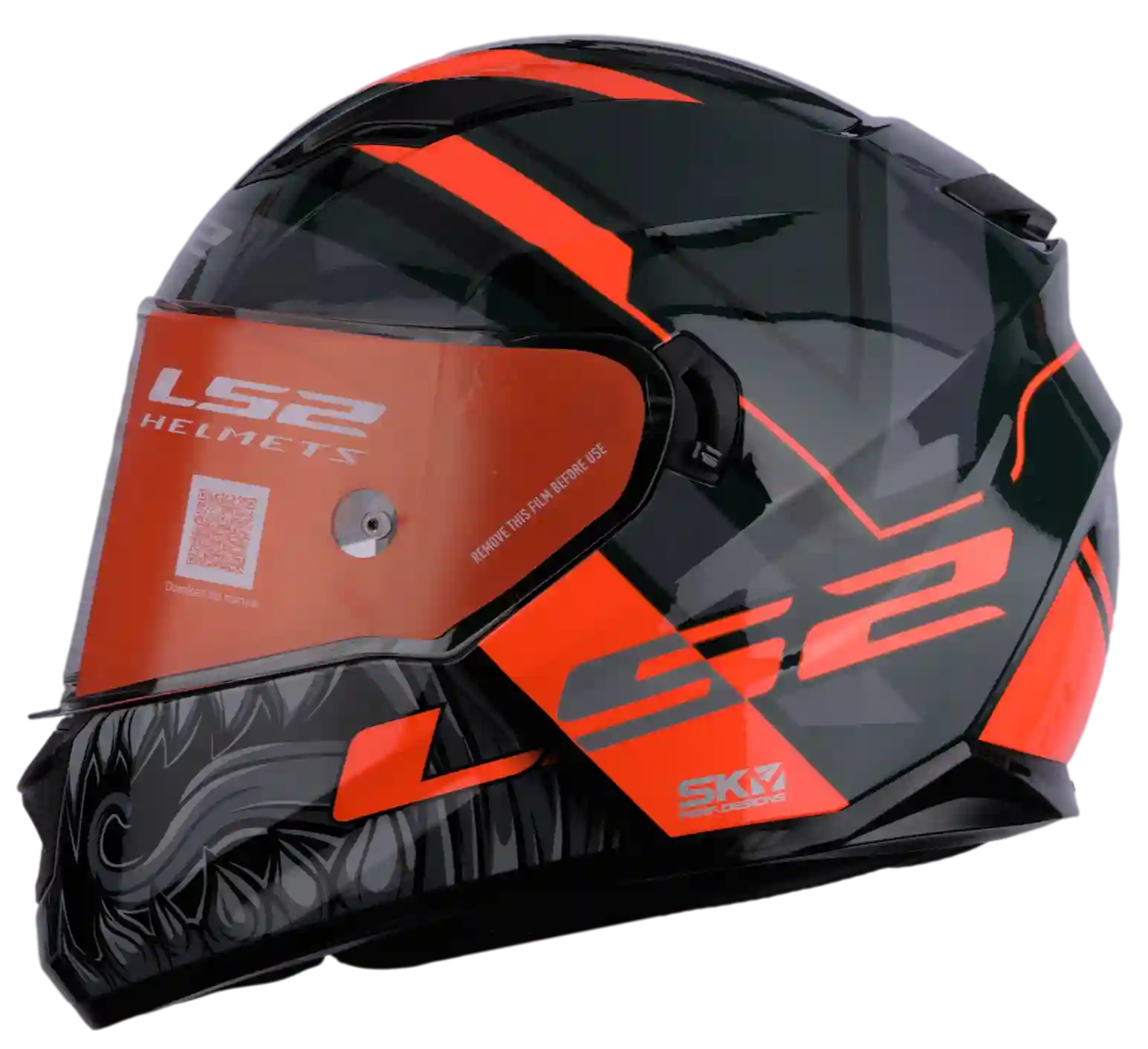 CASCO LS2 FF320 BEAST VERDE MILITAR/NARANJA