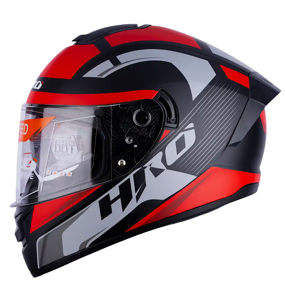 CASCO HRO 518DV STROBER NEGRO MATE/ROJO