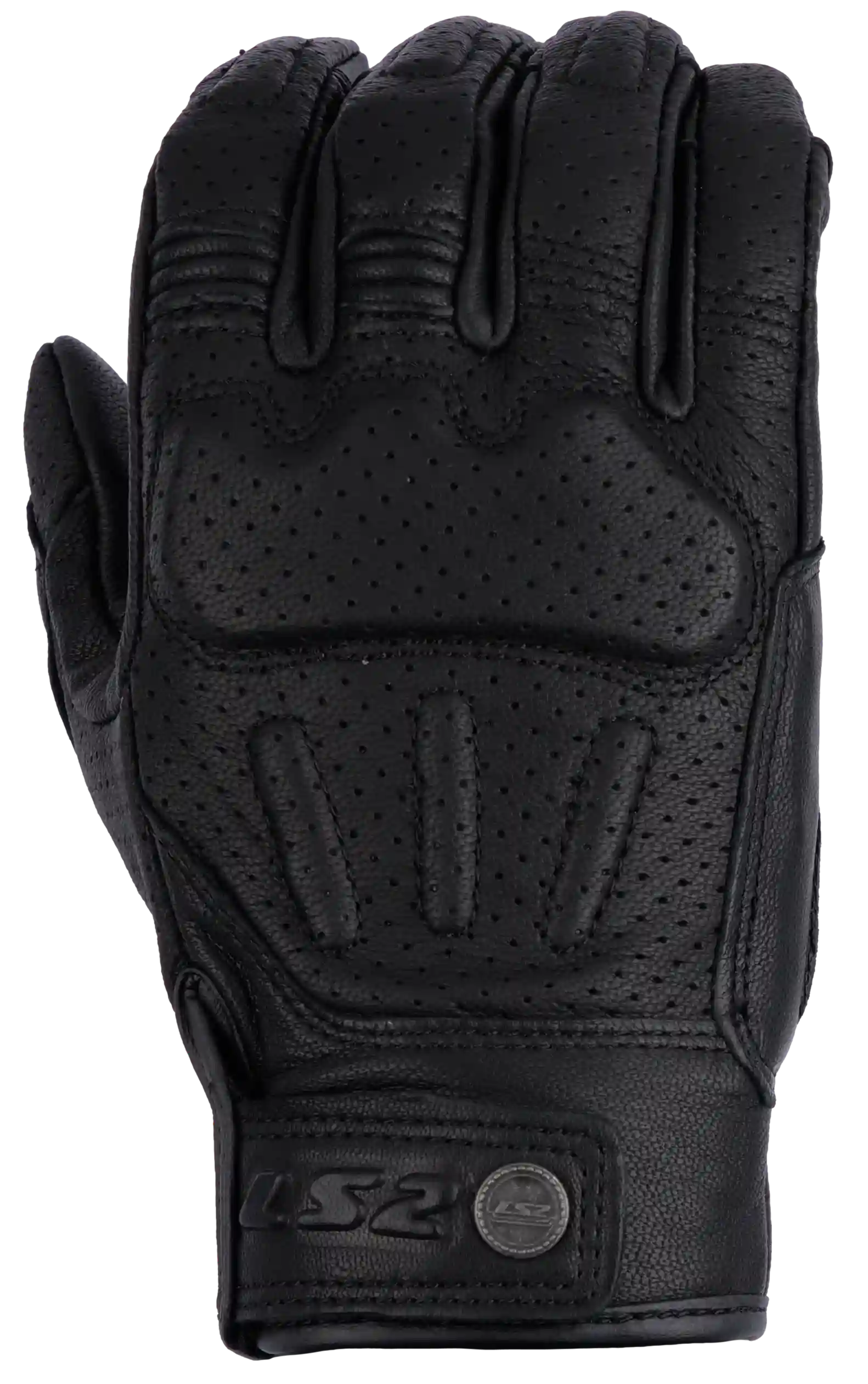 GUANTES LS2 CUERO HOMBRE RUST NEGRO