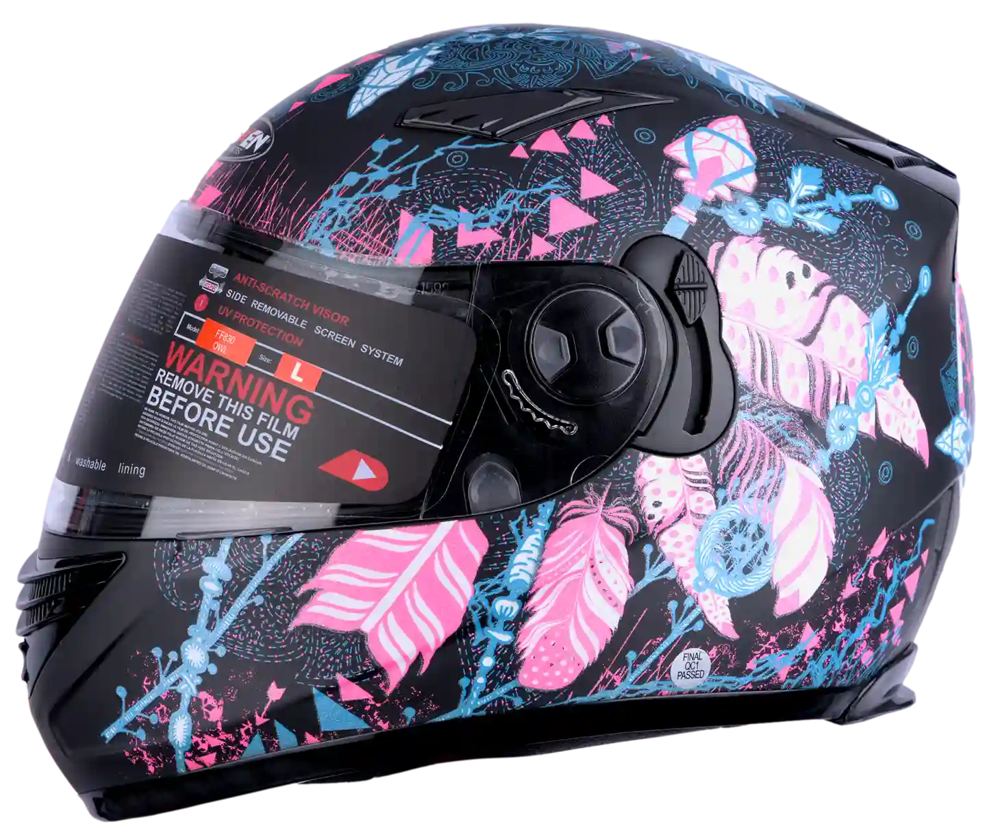 CASCO HOKEN 830 OWL BLACK TURQUESA MATE