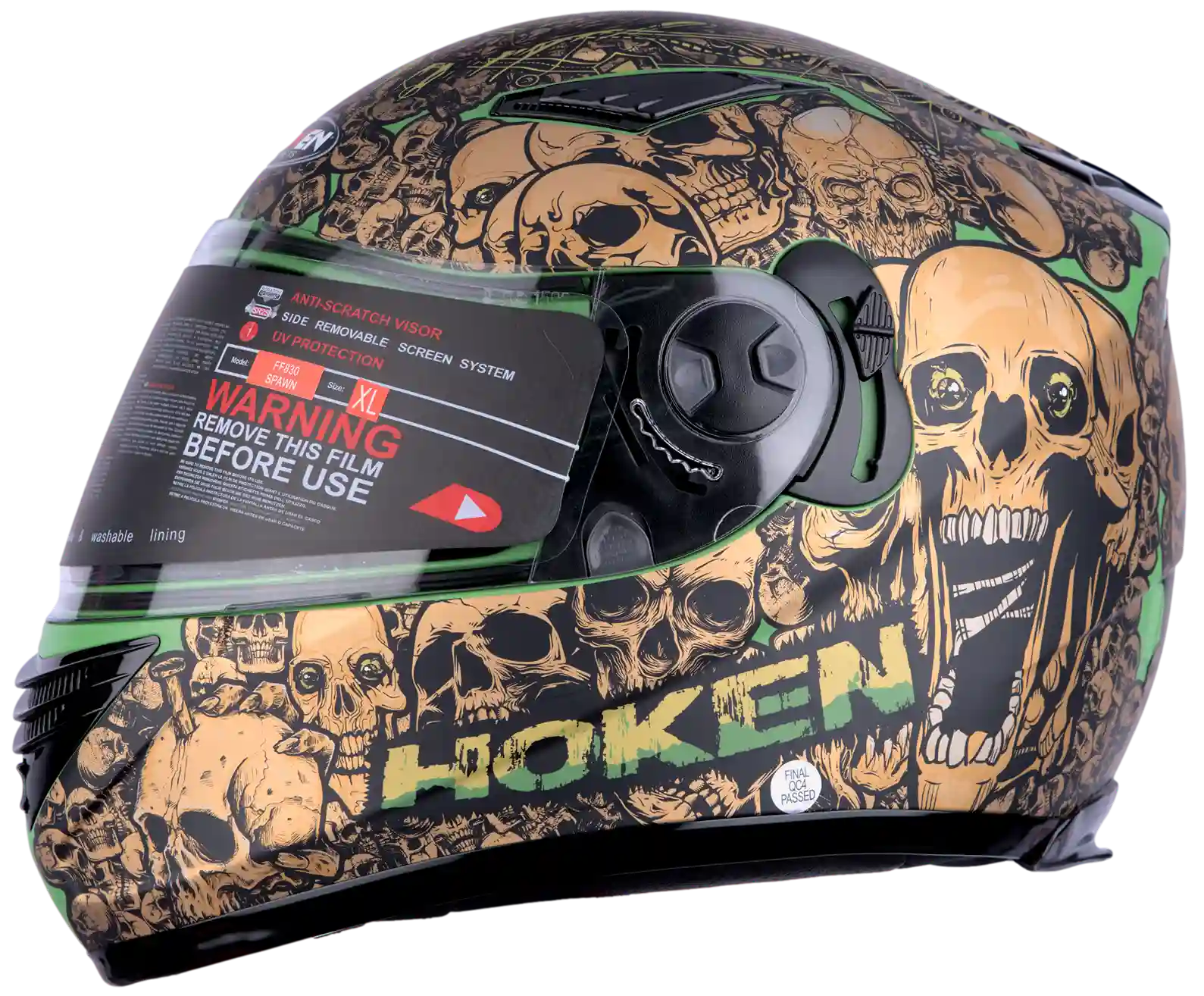 CASCO HOKEN 830 SPAWN VERDE MATE