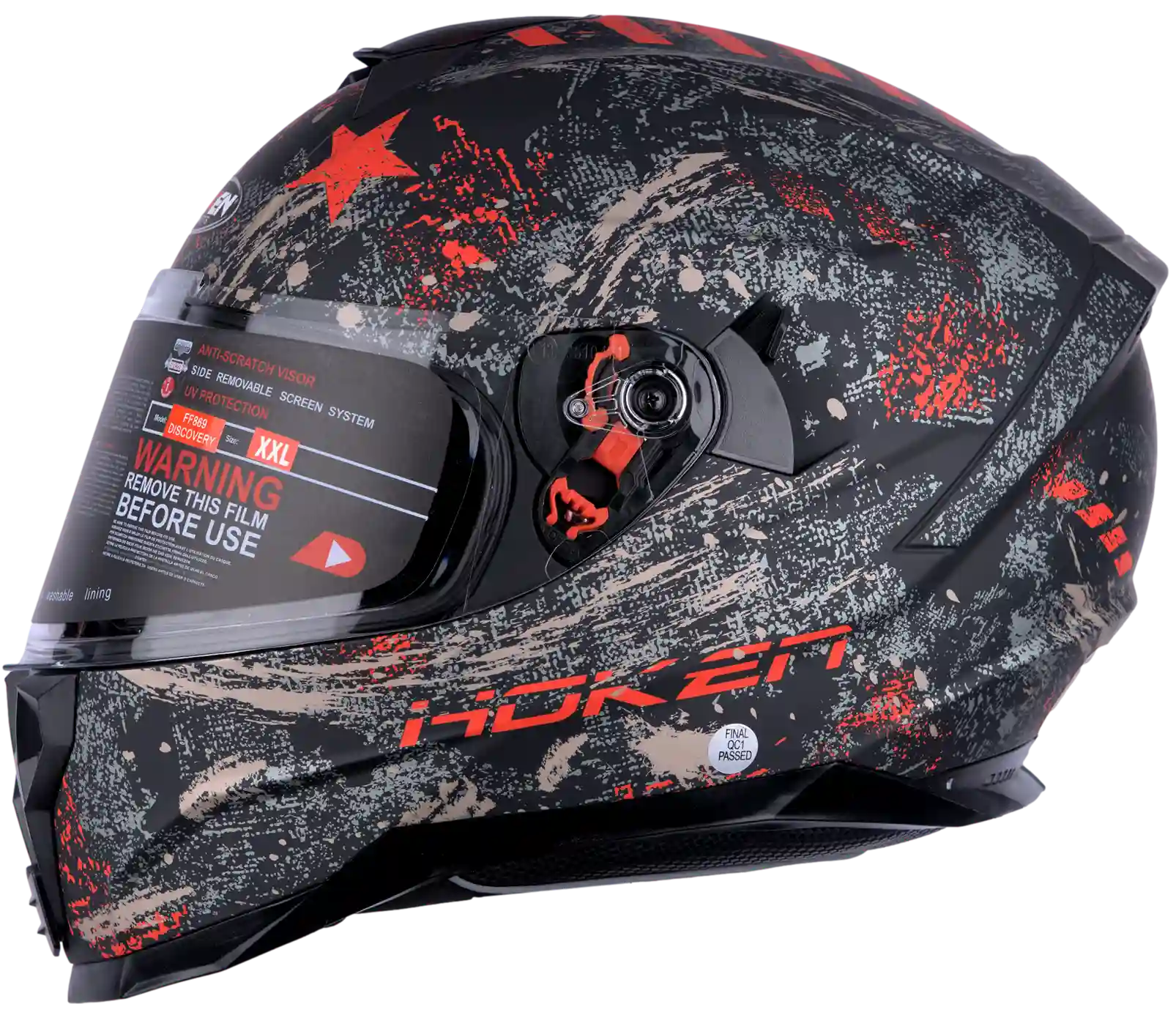 CASCO HOKEN 869 DISCOVERY ROJO MATE