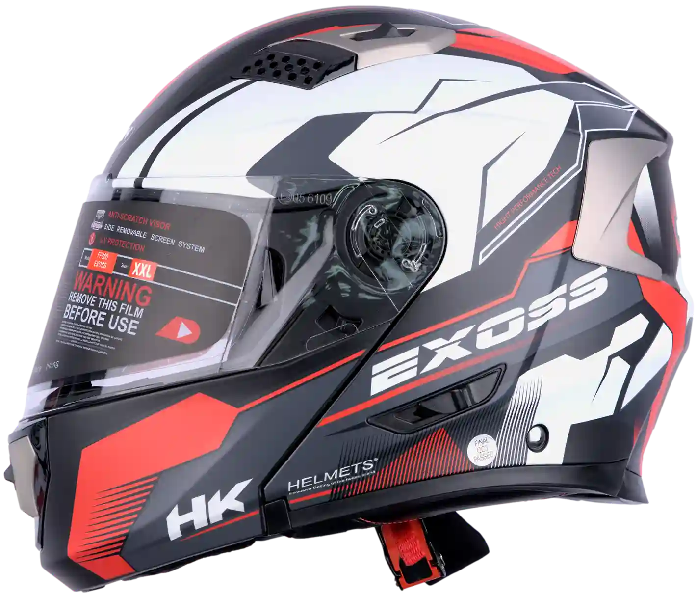 CASCO HOKEN 860 MODULAR EXOSS ROJO MATE