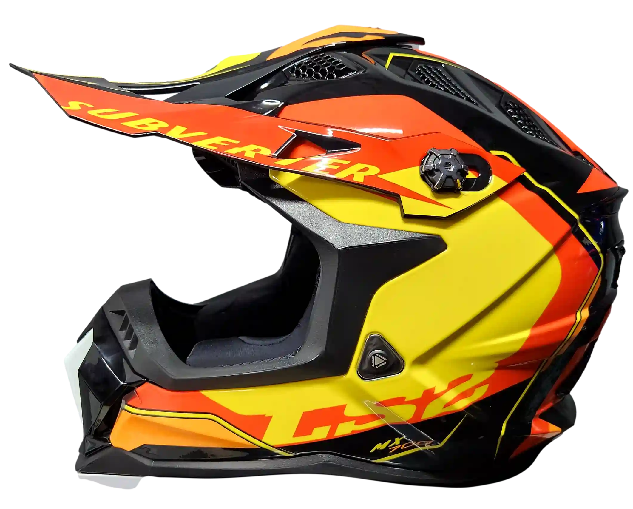 CASCO CROSS LS2 MX700 ARCHED NEGRO/AMARILLO/ NARANJA