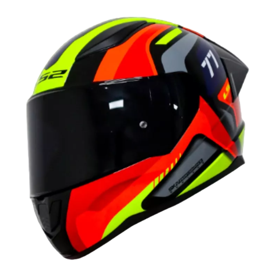 CASCO LS2 NS353 RAPID HYPERS NEGRO/NARANJA