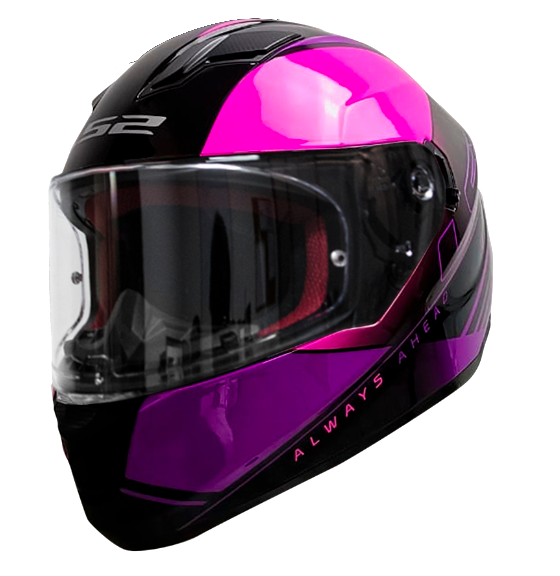 CASCO LS2 FF320 PATH NEGRO/NEON/FUCSIA