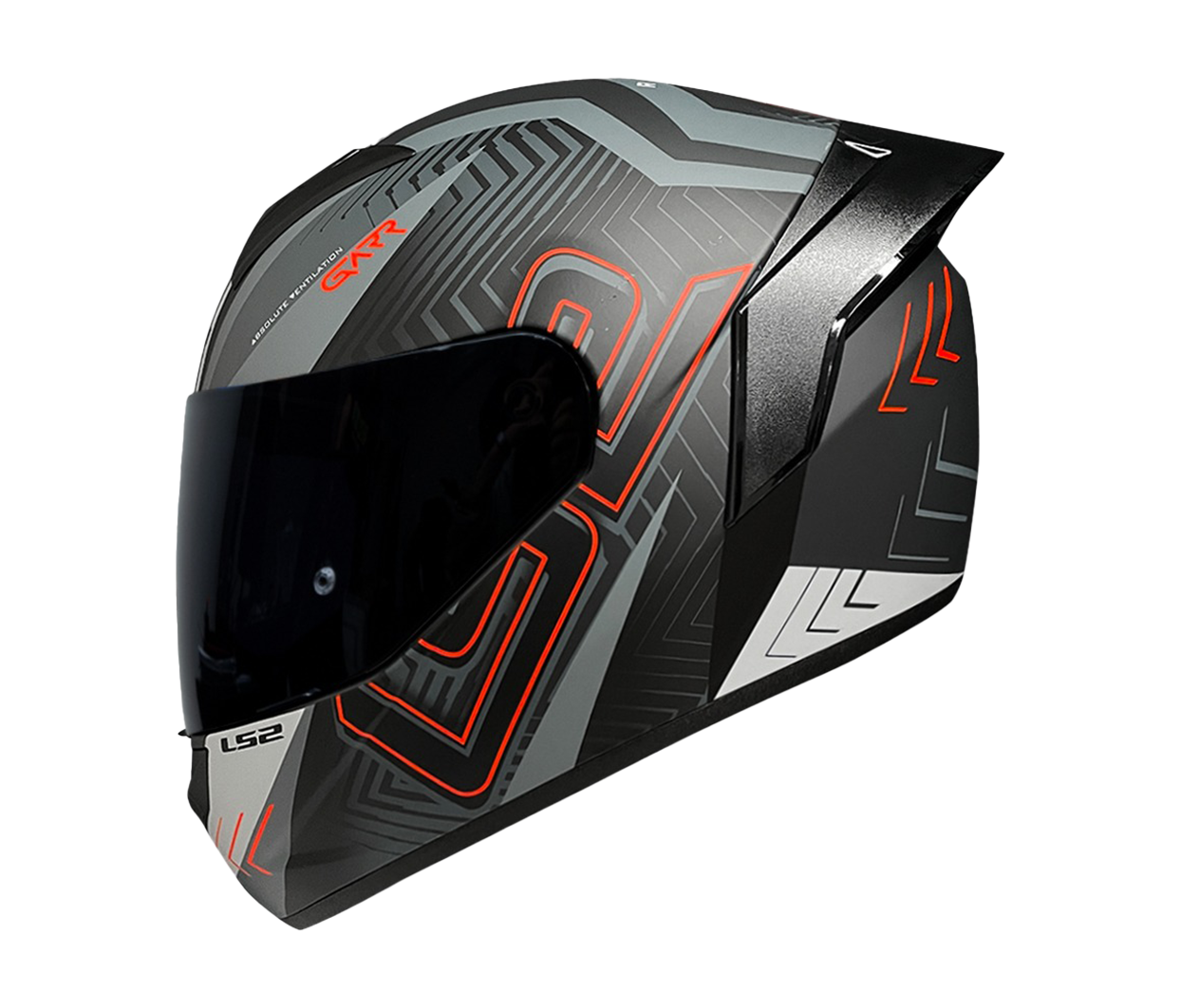 CASCO LS2 NS352 GARR NEGRO MATE - ROJO 