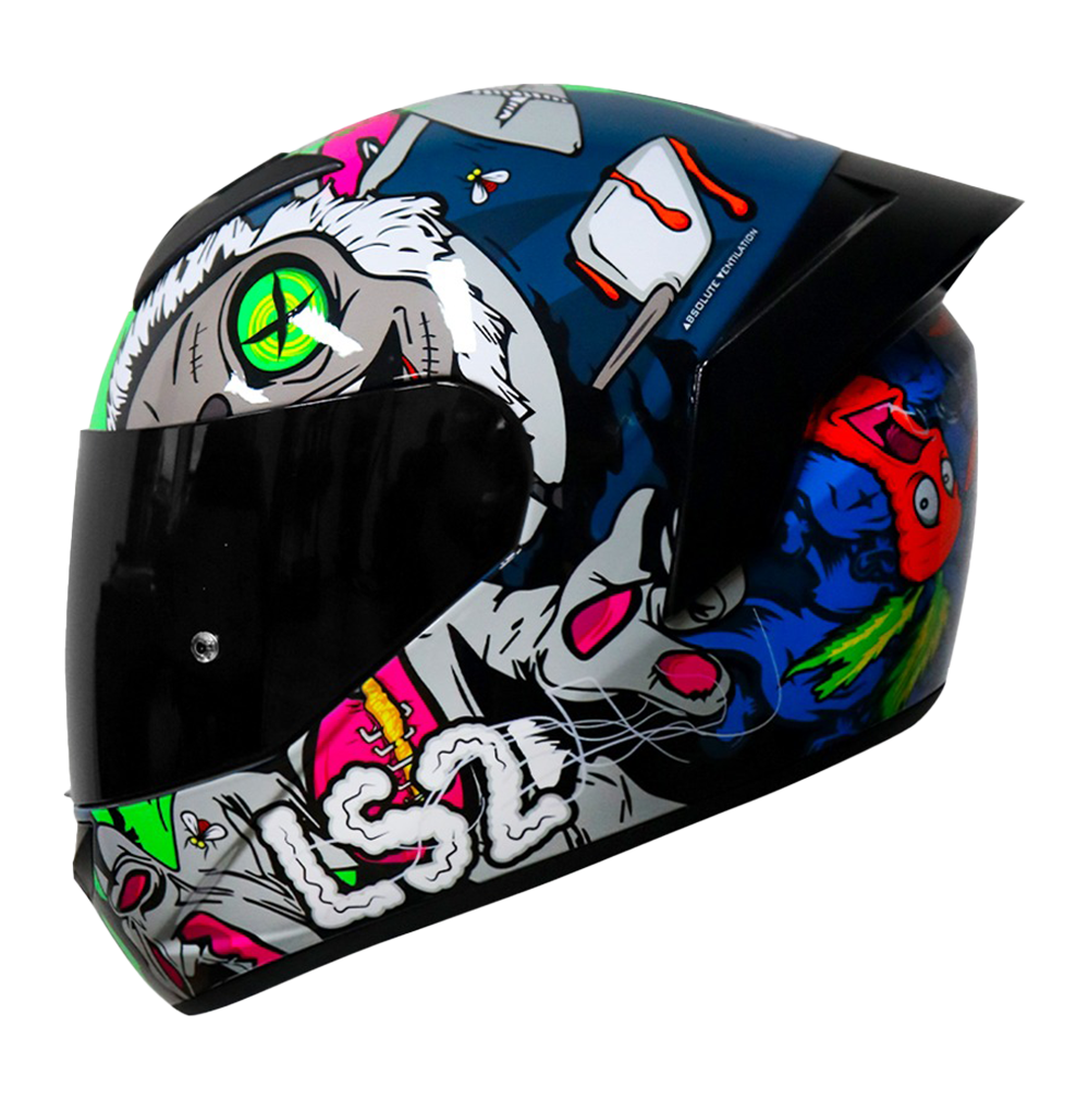 CASCO LS2 NS352 RABAB AZUL/VERDE 