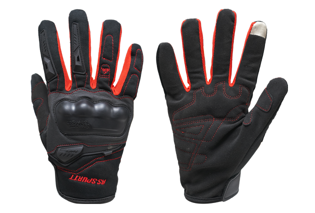 GUANTES TACTIL IRON J - RS SPURTT NEGRO/ROJO 