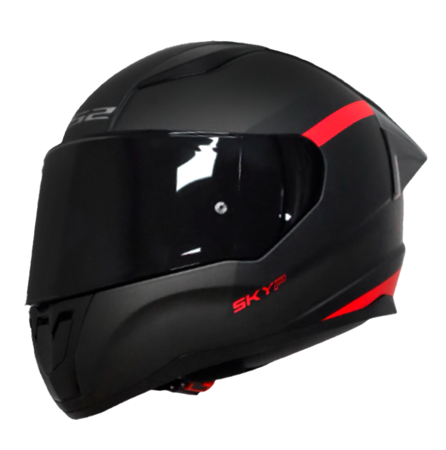 CASCO LS2 FF808 FURY NEGRO/ ROJO