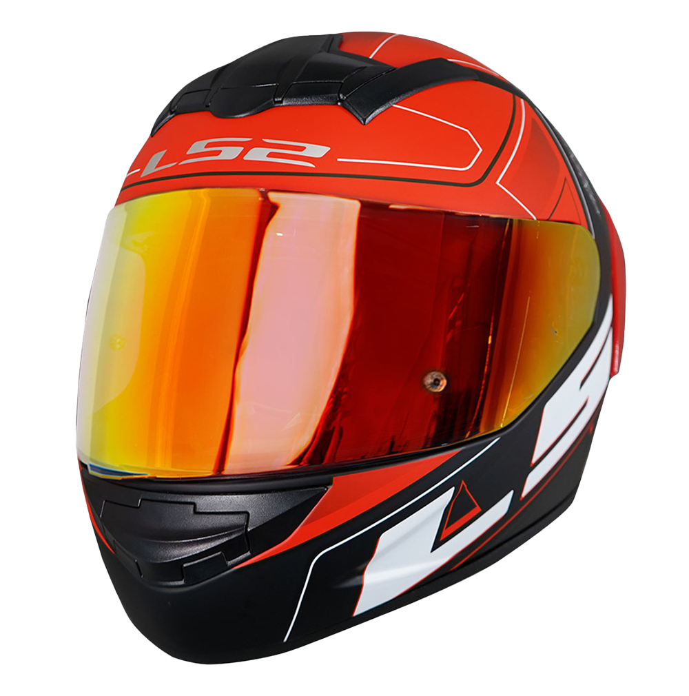 CASCO LS2 NS352 ULTRA NEGRO MATE/ROJO C/VISOR ROJO (REVO) + SP ROJO 