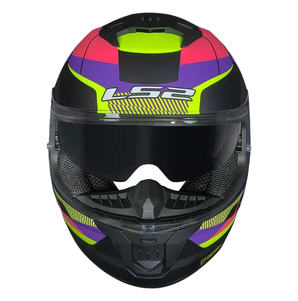 CASCO LS2 FF808 ROAD NEGRO MATE/ROSADO 