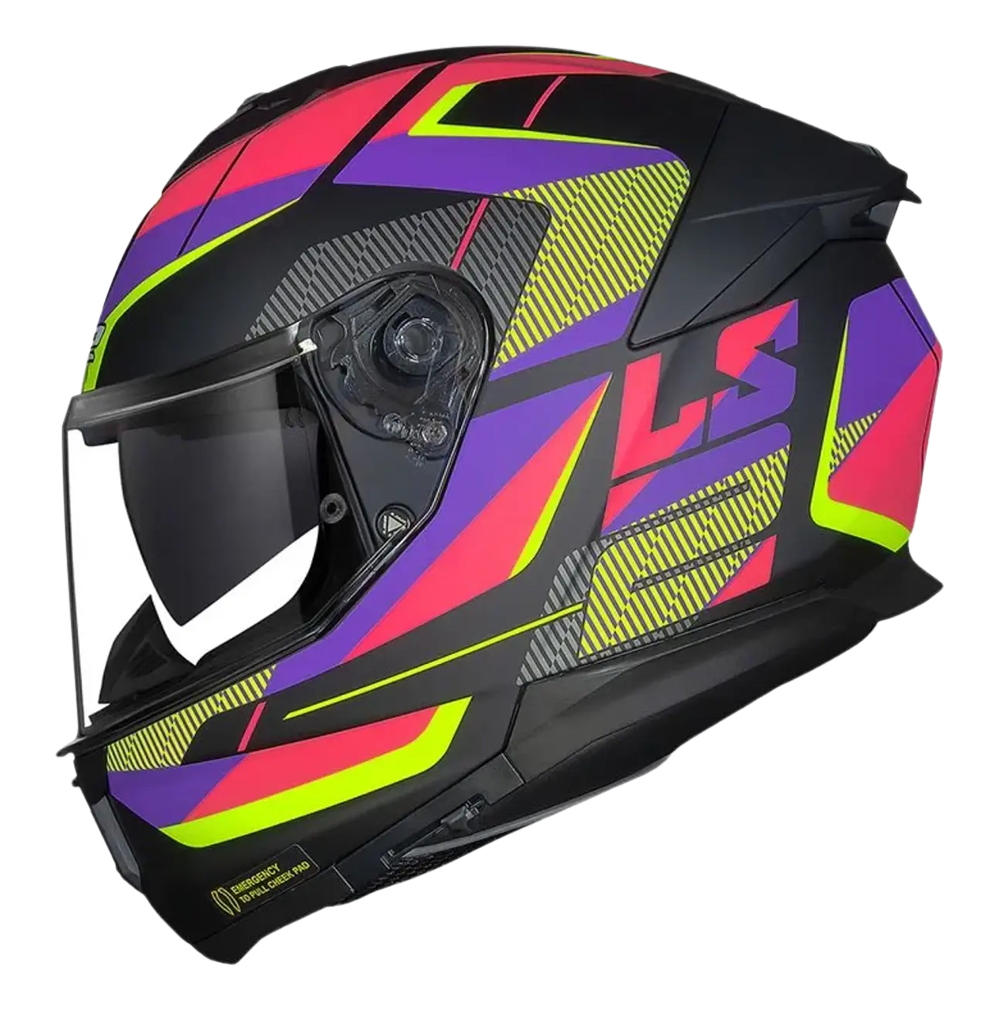 CASCO LS2 FF808 ROAD NEGRO MATE/ROSADO 