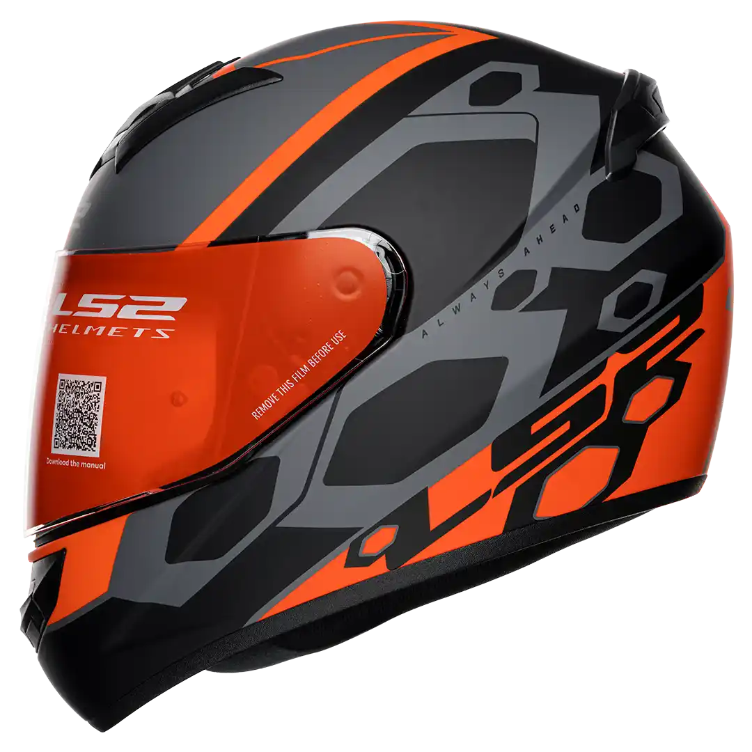 CASCO LS2 FF352 MEIN NEGRO MATE/NEON/NARANJA