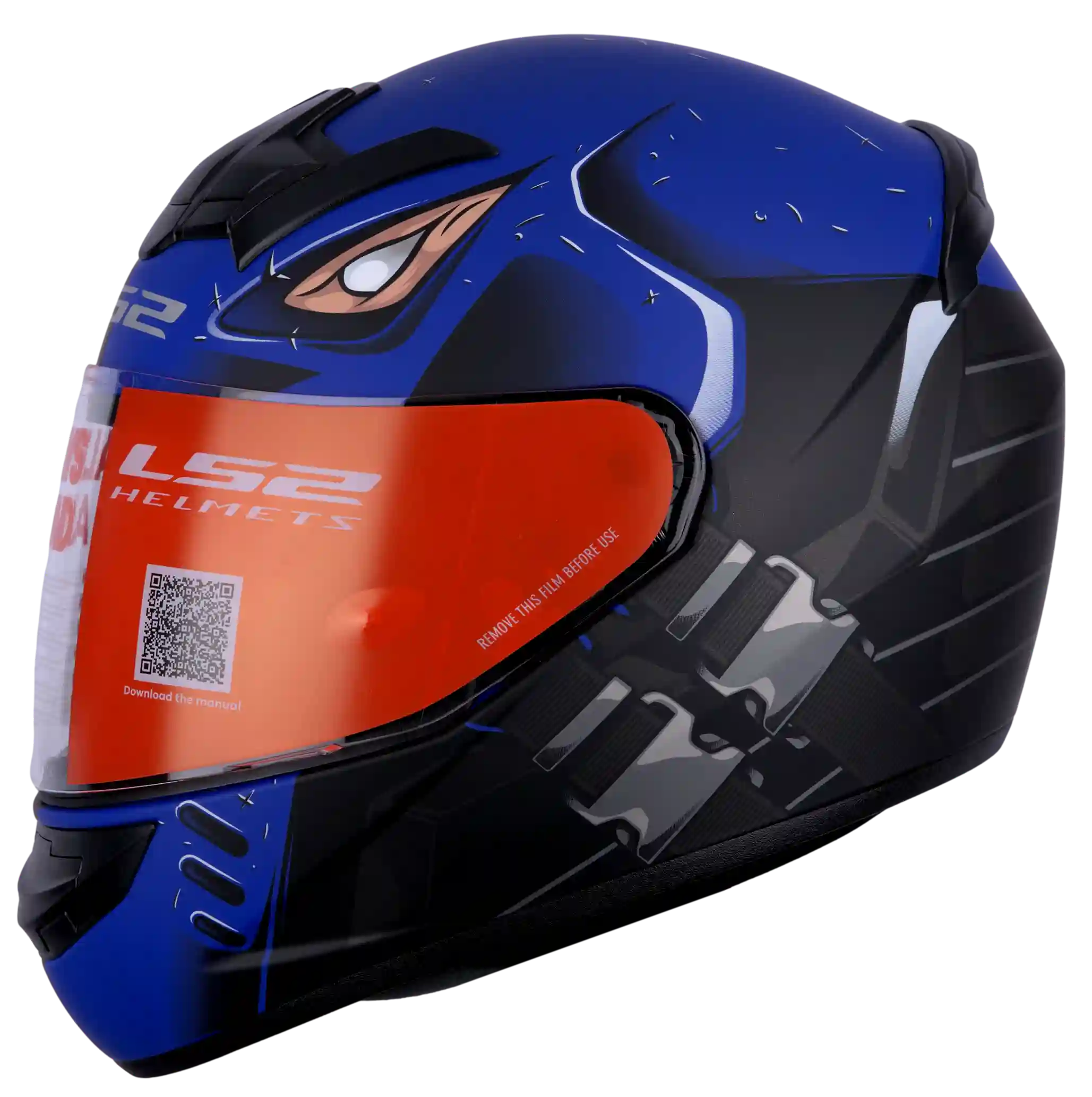 CASCO LS2 FF352 STROKE NEGRO MATE/AZUL