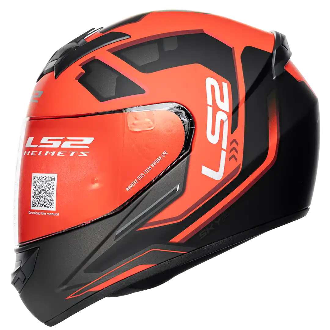 CASCO LS2 FF352 IRON NEGRO MATE/NEON/NARANJA