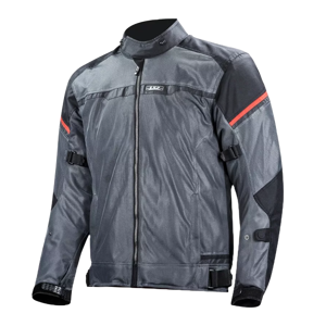 CASACA LS2 HOMBRE RIVA NEGRO/GRIS-OSCURO/ROJO