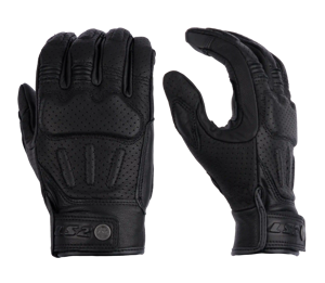 GUANTES LS2 CUERO HOMBRE RUST NEGRO