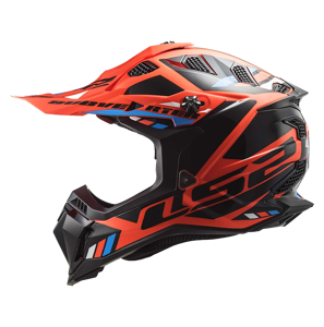 CASCO CROSS LS2 MX700 STOMP NEGRO/NARANJA