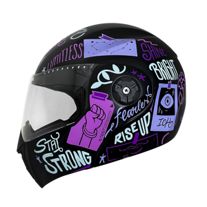 CASCO ART. ICH 3110 FEEL NEGRO MATEORADO C/ VISOR TRANSPARENTE 