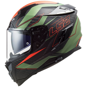 CASCO LS2 FF327 FOLD VERDE MATE/NARANJA C/ PINLOCK 