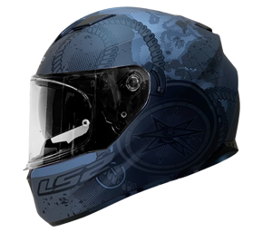 CASCO LS2 FF320 VIATOR NEGRO MATE/AZUL 