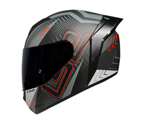 CASCO LS2 NS352 GARR NEGRO MATE - ROJO 