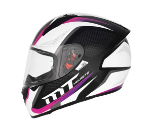 CASCO MT STINGER SPIKE NEGRO METAL/BLANCO/ROSADO