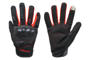 GUANTES TACTIL IRON J - RS SPURTT NEGRO/ROJO 