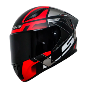 CASCO LS2 NS353 DEVIANT NEGRO MATE/ ROJO